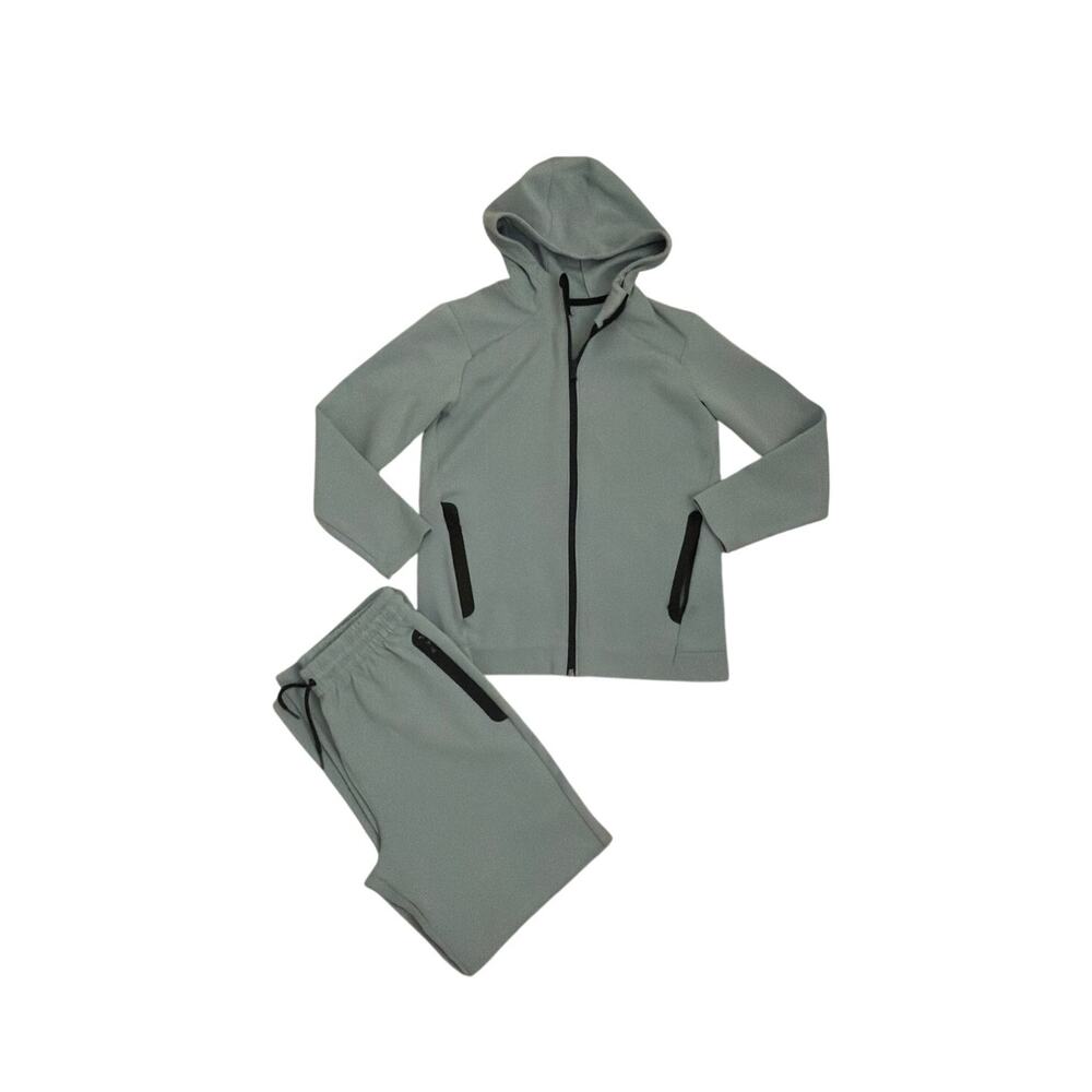 Old Navy Dynamic Fleece Teal Zip Front Hoodie Jogger Sweat Set Youth Large 10/12